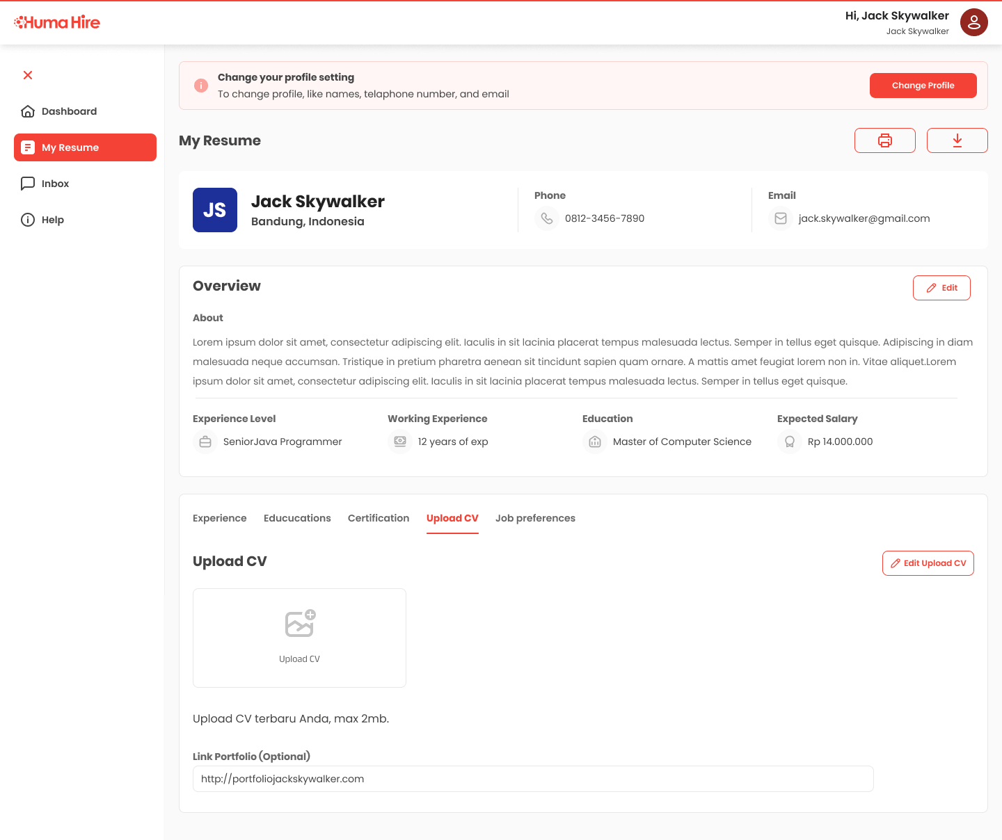 Huma Hire screenshot 2